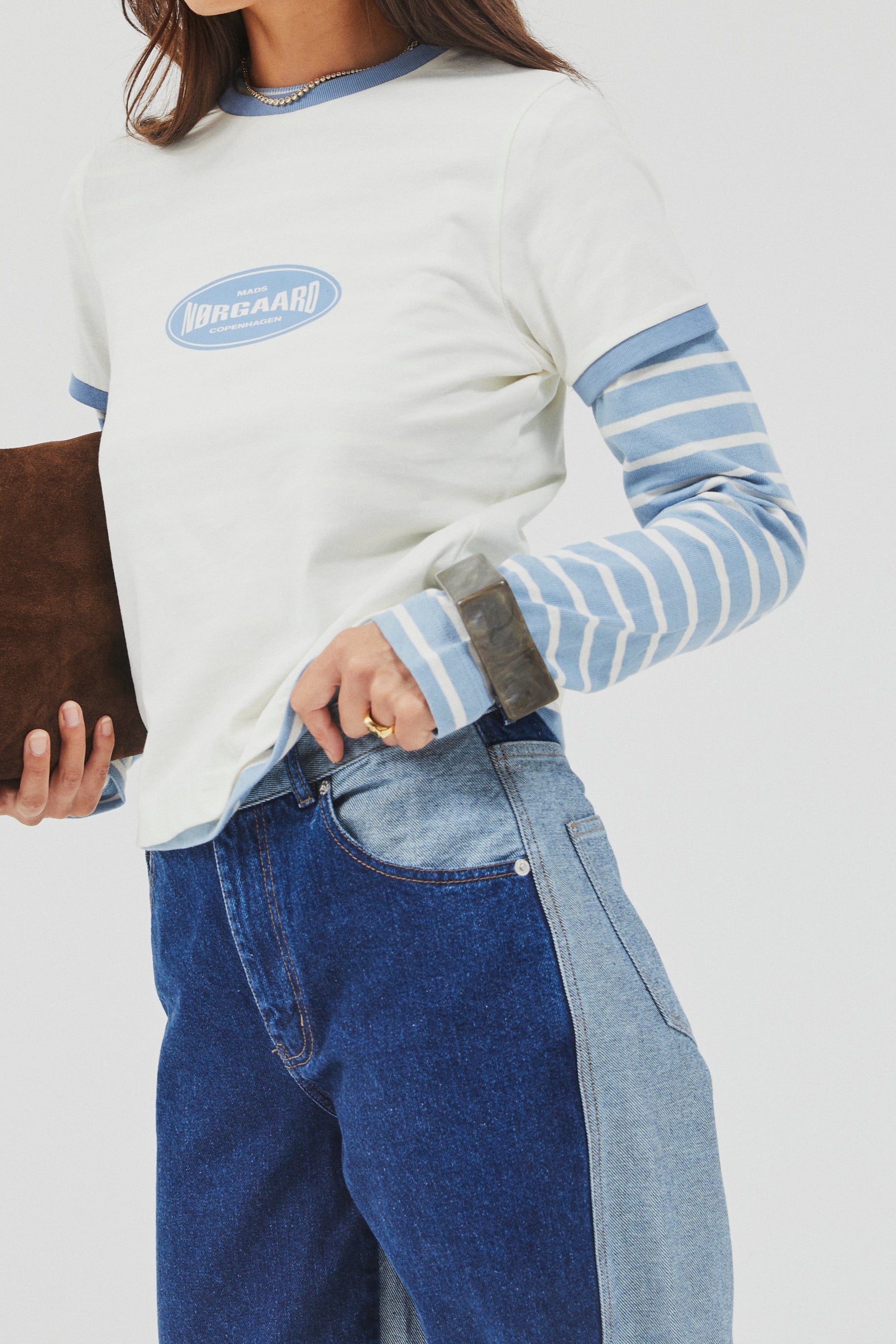 Big XL Square armbånd - mørkegrøn/grå